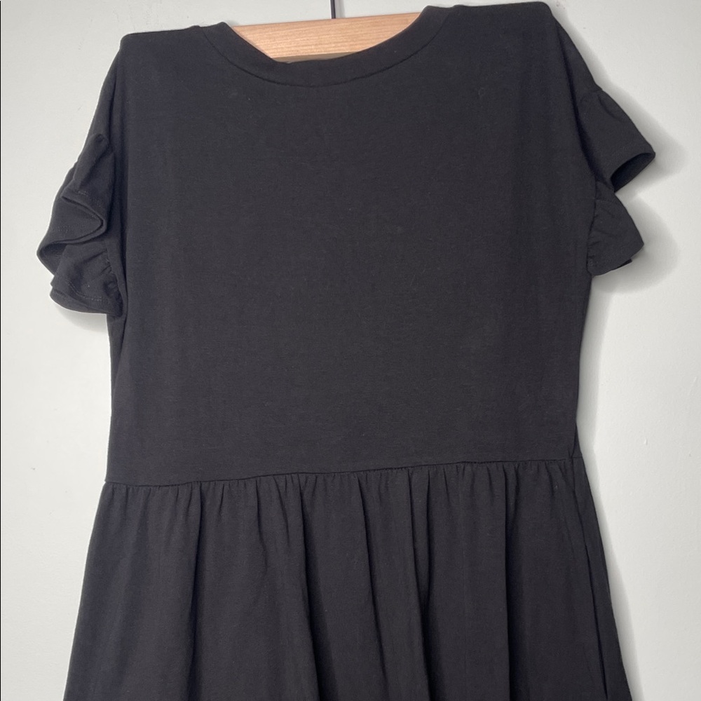 Lulu's Black Mini Dress with Ruffle Sleeves - Picture 8 of 10